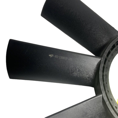 YUCHAI Forklift Parts 483-1308010 Black Plastic Radiator Fan Blade with 2.6KG Weight