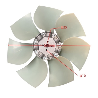 Steel Plastic Radiator Fan Blade H5T01-00501 for QSF3.8 QSB4.5 Forklift Components